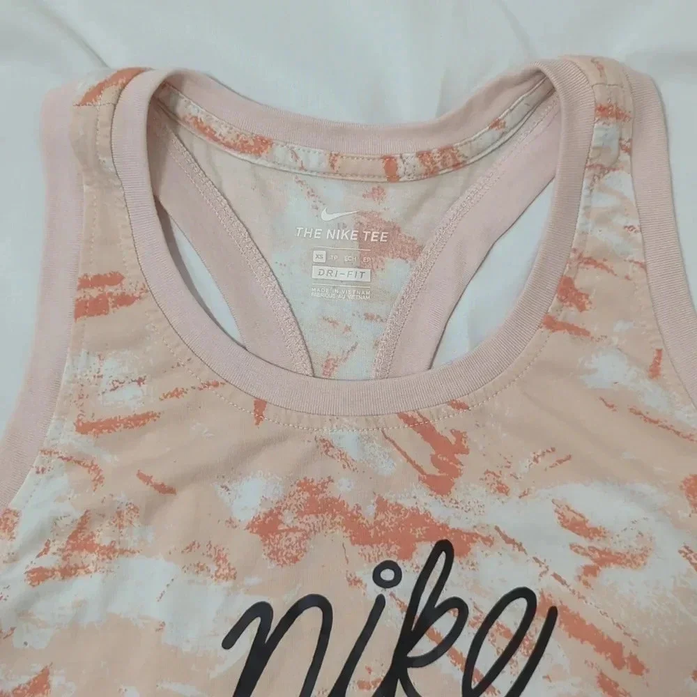 Nike Dri-Fit Muscle Shirt, Color Orange Camouflage Size XS